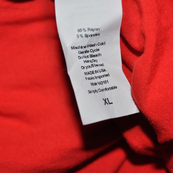 New LULAROE Solid Red Jersey A-Line Maxi Skirt G1 - Picture 7 of 8